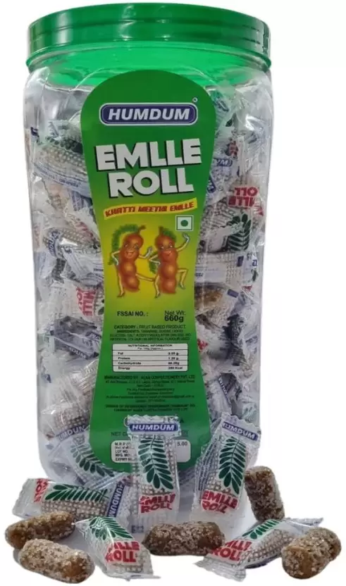 HUMDUM EMLEE ROLL Khatti Meethi candy Pack of 2 Tamarind Flavor Candy-3.webp